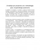El trabajo por proyectos una metodología para el aprendizaje autónomo