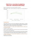 PRÁCTICA 2: GLUCOSA PLASMATICA, INSULINA Y PANCREAS ENDOCRINO