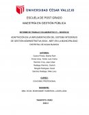 Adaptación en la implementación del sistema integrado de gestión administrativa