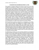 SE NECESITA UNA ECONOMÍA QUE SIRVA A LA VIDA