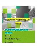 La gestión de la calidad y su mejora