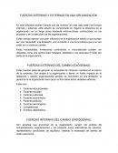 Fuerzas internas y externas en una organización