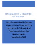 Construir un calorímetro y determinar su constante calorimétrica(K)