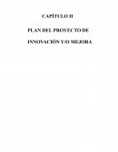 PLAN DEL PROYECTO DE INNOVACIÓN Y/O MEJORA