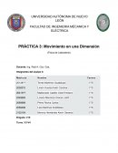 PRÁCTICA 3: Movimiento en una Dimensión (Física de Laboratorio)