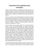 Ensayo de planeación y administración estratégica