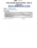 EVALUACIÓN SUSTITUTORIA