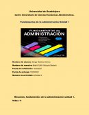 Fundamentos de la administración Unidad I