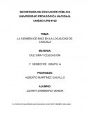 La siembra de maiz en una comunidad indigena