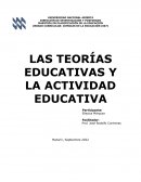 LAS TEORÍAS EDUCATIVAS Y LA ACTIVIDAD EDUCATIVA