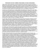 Información de otras variables relacionadas a la tasa de desempleo