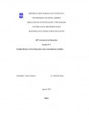 Estudio histórico de la Educación como conocimiento científico