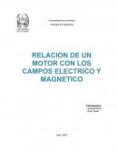 RELACION DE UN MOTOR CON LOS CAMPOS ELECTRICO Y MAGNETICO