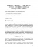 EQUILIBRIO IÓNICO EN MEDIO ACIDO