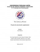 Proyecto de comunicación organizacional