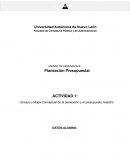 Ensayo y Mapa Conceptual de la planeación y el presupuesto maestro