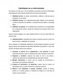 Habilidades de un administrador
