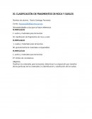 CLASIFICACIÓN DE FRAGMENTOS DE ROCA Y SUELOS