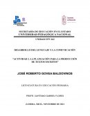PLANEACIÓN PARA LA PRODUCCIÓN DE TEXTOS ESCRITOS