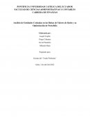 Análisis de Entidades Cotizadas en las Bolsas de Valores de Quito y su Optimización de Portafolio