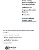 Caso aplicativo Hilton Manufacturing Company