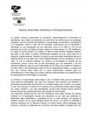 Aprendizaje, Enseñanza y Psicología Educativa