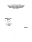 Propuesta para el diseño de una página web