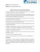 CÓDIGO DE ÉTICA DE UNA INSTITUCIÓN AGRÍCOLA