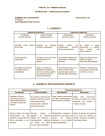 MATRIZ FODA – HABITOS DE ESTUDIOS. Página 1