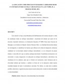 LA EDUCACIÓN COMO PROCESO INTEGRADOR Y LIBERADOR DESDE UN ENFOQUE INTERCULTURAL