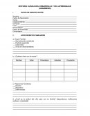 HISTORIA CLÍNICA DEL DESARROLLO Y DEL APRENDIZAJE (ANAMNESIS)