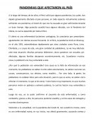 PANDEMIAS QUE AFECTARON AL PAÍS