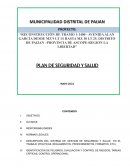 PROYECTO: “RECONSTRUCCIÓN DE TRAMO 1-1400 - AVENIDA ALAN GARCÍA DESDE MZ 9 LT 14 HASTA MZ 10 LT 25. DISTRITO DE PAIJAN –PROVINCIA DE ASCOPE-REGION LA LIBERTAD”