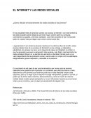 Ensayo el internet y las redes sociales