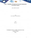 Identificar conceptos previos sobre fundamentos de teoría de control