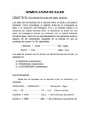 NOMECLATURA DE SALES