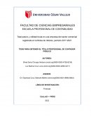Total pasivo y utilidad bruta en una empresa del sector comercial registrada en la Bolsa de Valores, período 2017-2021