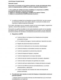 Implementación del sistema HACCP y BPM en la industria alimentaria. Página 1