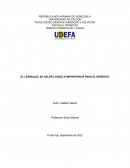 EL LENGUAJE, SU VALOR LOGICO E IMPORTANCIA PARA EL DERECHO