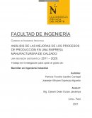 ANÁLISIS DE LAS MEJORAS DE LOS PROCESOS DE PRODUCCIÓN EN UNA EMPRESA MANUFACTURERA DE CALZADO