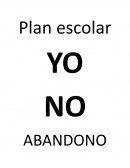 Plan escolar YO NO ABANDONO