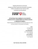 ESTRATEGIAS PARA DISMINUIR LOS ACCIDENTES LABORALES EN EL DEPARTAMENTO DE PRODUCCIÓN EN LA EMPRESA DICOMIRCA