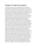 Ensayo: El arte de la guerra