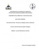 INGENIERO EN ALIMENTOS Y BIOTECNOLOGÍA. BIOLOGÍA GENERAL