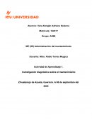 Investigación diagnóstica sobre el mantenimiento