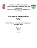 Sistema de un control de potencia para una bomba de agua