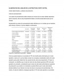 ELABORACION DEL ANALISIS DE LA ESTRUCTURA COSTO CAPITAL