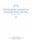 ACTUALIZACIÓN ACADÉMICA EN EDUCACIÓN SEXUAL INTEGRAL