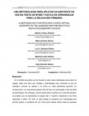 UNA METODOLOGÍA PARA APLICAR UN ASISTENTE DE VOZ EN TESTS DE RITMO Y ESTILO DE APRENDIZAJE PARA LA EDUCACIÓN PRIMARIA
