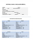 HISTORIA CLINICA ONCOLOGÍA MÉDICA